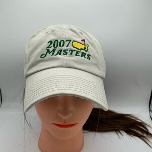 Masters 2007 Beige Hat with Green and Yellow Logo